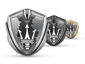 Maserati Emblema Silicone Badge Durevole Tocco Premium